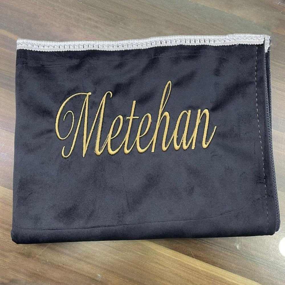 Personalized Embroidery Velvet Prayer Mat - myhomestore.com.pk