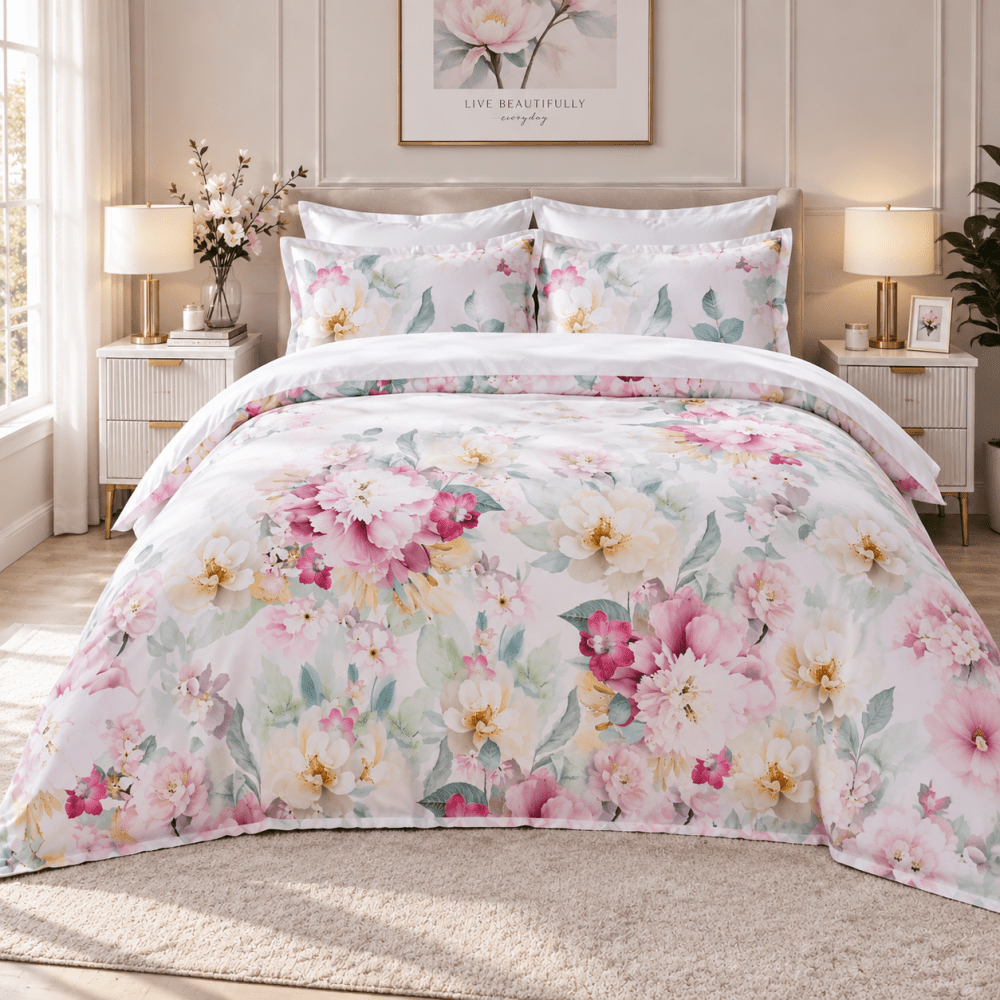 Petal Dreams Luxury Printed Duvet Set – Elegant Luxury Bedding Collection - myhomestore.com.pk