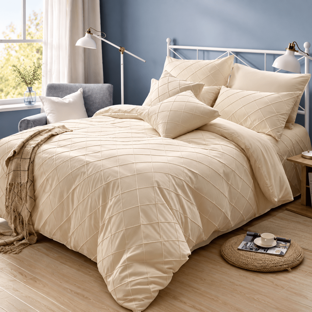 Pinch Pleat Duvet Set - myhomestore.com.pk