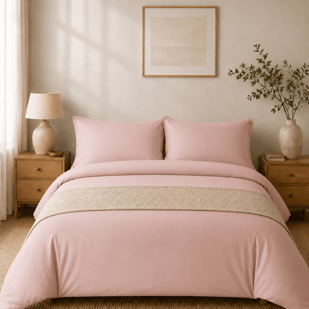 Plain Dyed Duvet Cover Set – Pink - myhomestore.com.pk