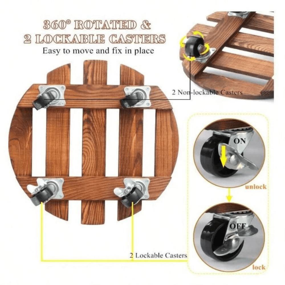 Plant Caddy With Wheels - myhomestore.com.pk
