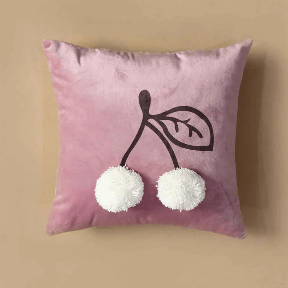 Pompom Cherry Baby Cushion - myhomestore.com.pk