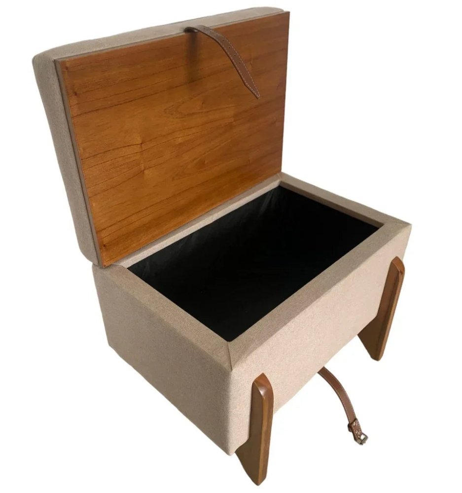 Pouf With Coffee Table In Beige - myhomestore.com.pk