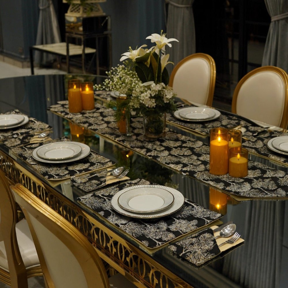 Premium Botanical Pattern Table Linen Set - myhomestore.com.pk