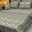 Premium Cotton Printed Bedspread Set (7 Pcs) - myhomestore.com.pk