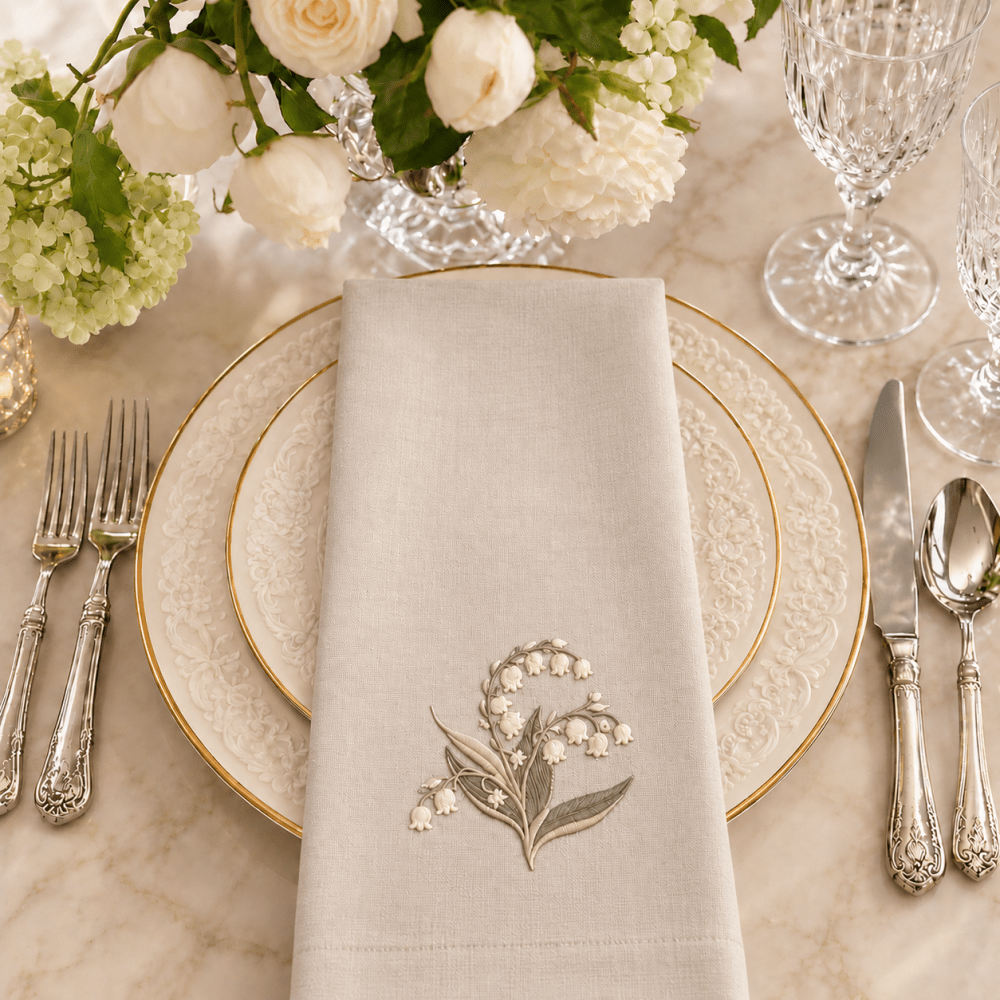Premium Cotton Table Mat with Embroidered Floral Design - myhomestore.com.pk