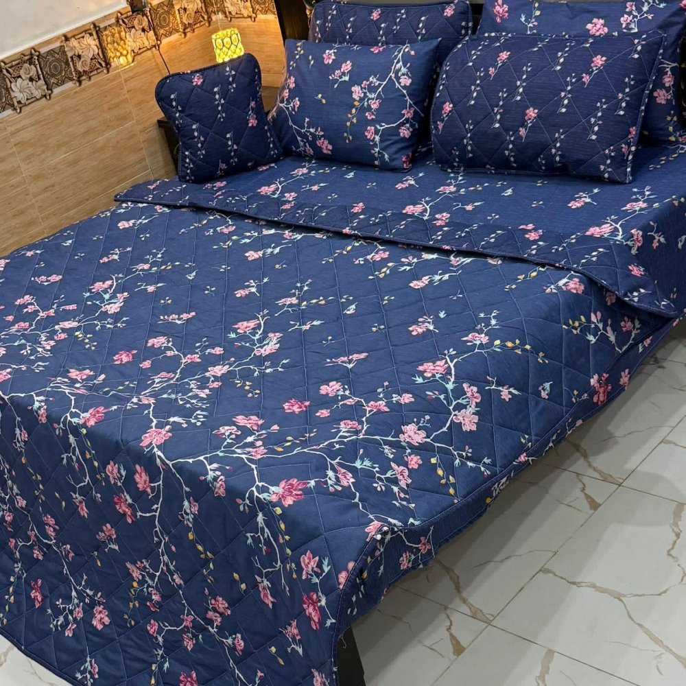Premium Home Style Printed Bedspread – 7 Pcs - myhomestore.com.pk