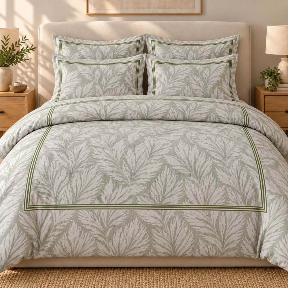 Premium Jacquard Duvet Set with Baratta Lines - myhomestore.com.pk