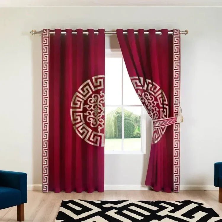 Premium Lasercut Velvet Curtains for Bedroom & Living Room Decor in pairs - myhomestore.com.pk