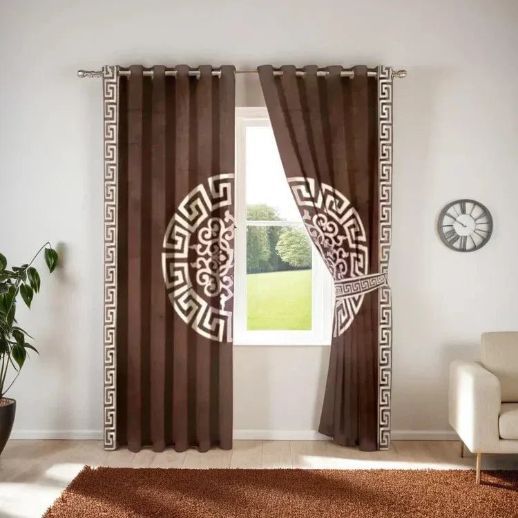 Premium Lasercut Velvet Curtains for Bedroom & Living Room Decor in pairs - myhomestore.com.pk