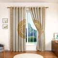Premium Lasercut Velvet Pattern Curtains – Elegant Home Window Drapes in pair - myhomestore.com.pk