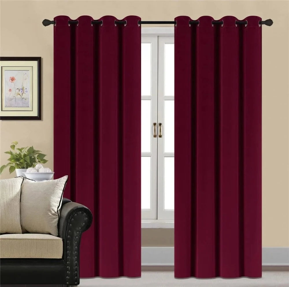 Luxury Velvet Curtains Pack of 2 – Maroon
