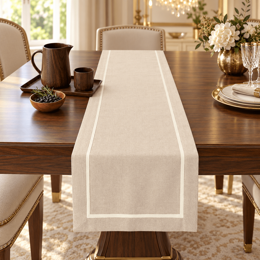 Premium Textured Baratta Border Runner - myhomestore.com.pk