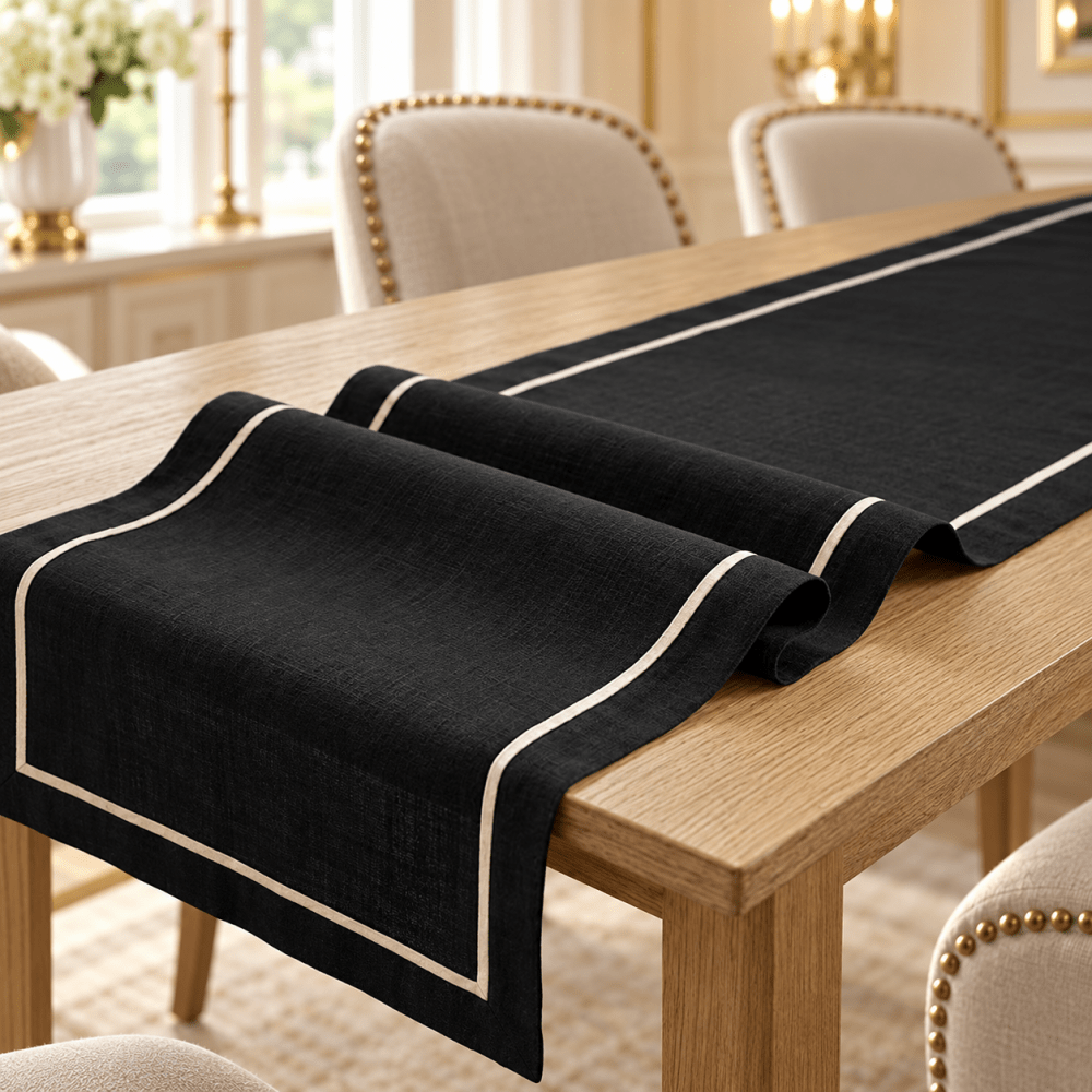 Premium Textured Baratta Border Runner - myhomestore.com.pk