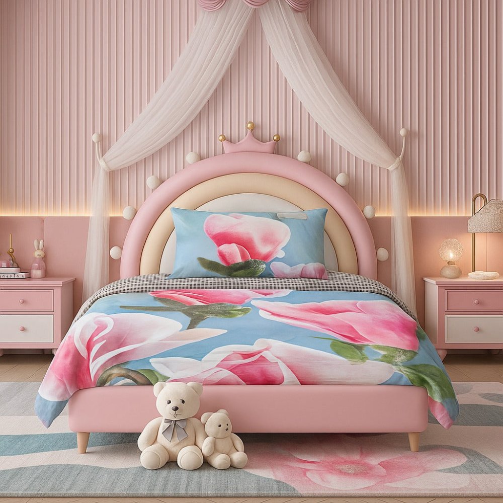 Princess Floral Kids Bed-sheet