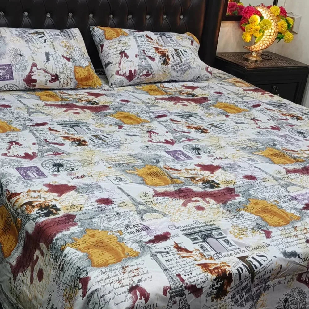 Printed Bedsheet 7 (3 pcs) - myhomestore.com.pk