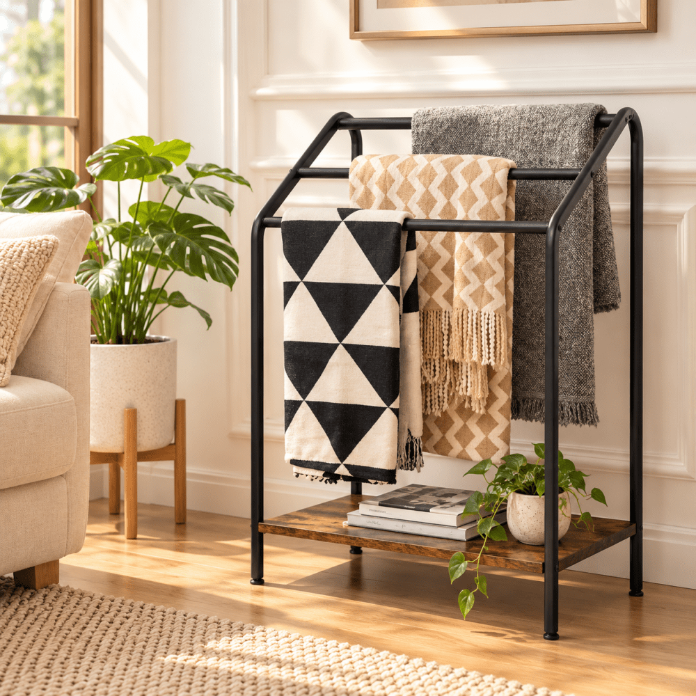 Quilt Blanket & Ladder Floor stand - myhomestore.com.pk