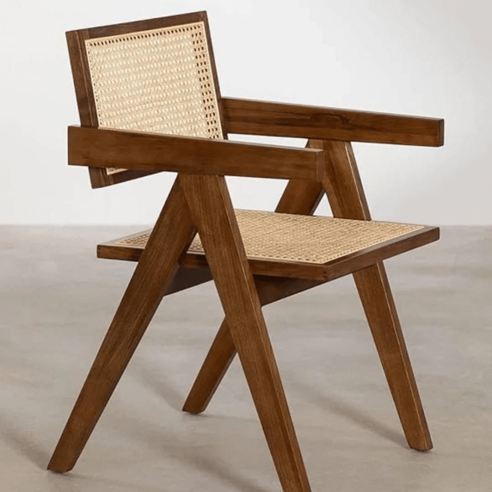 Rattan Dining Chair with Armrests - myhomestore.com.pk