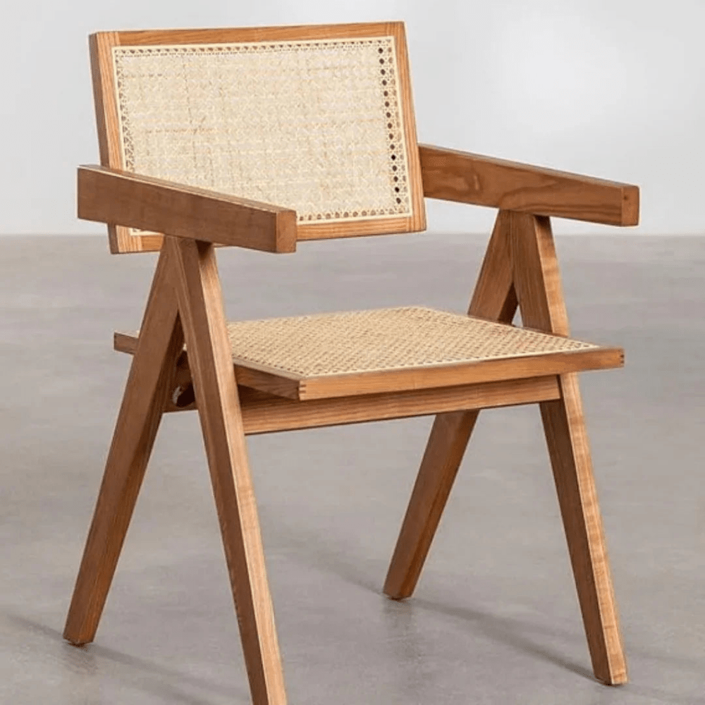 Rattan Dining Chair with Armrests - myhomestore.com.pk