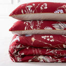 Mixini Red Floral & Birds Printed Bedding Duvet Set -Bold & Timeless Design