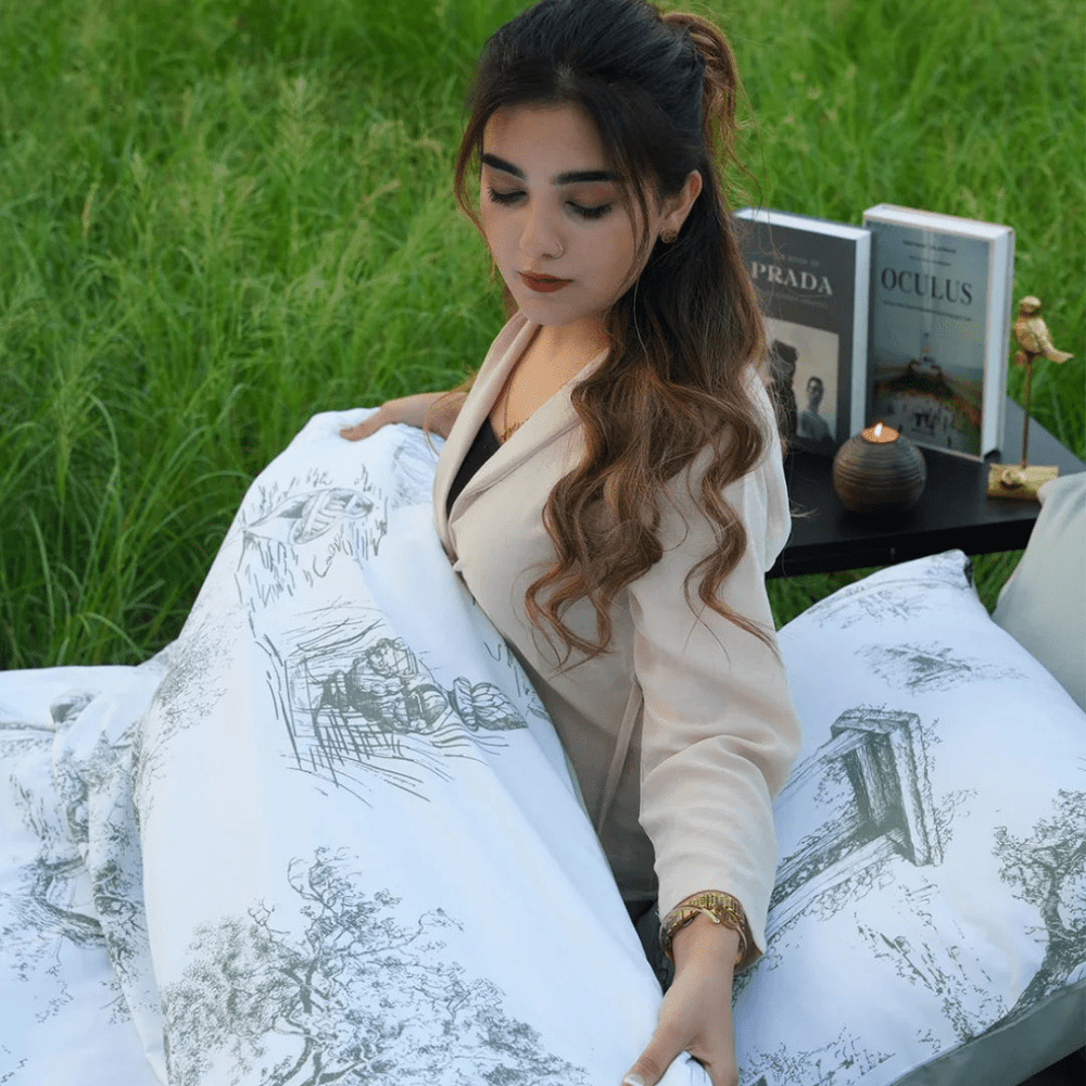 Retro Pastoral Style Printed Bedding Duvet Set - myhomestore.com.pk