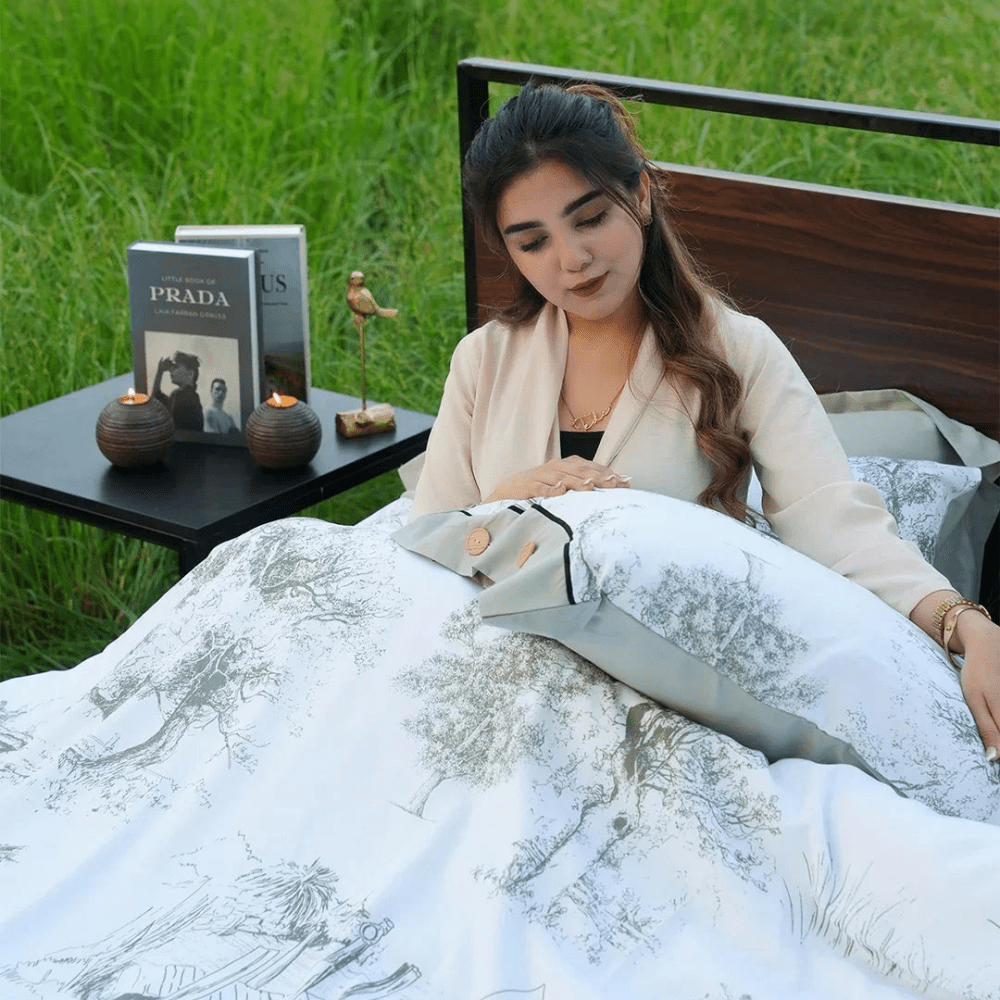 Retro Pastoral Style Printed Bedding Duvet Set - myhomestore.com.pk