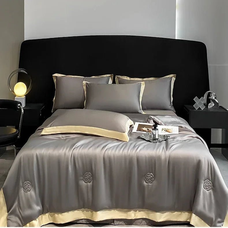 Rose Embroidered Comforter - King - myhomestore.com.pk