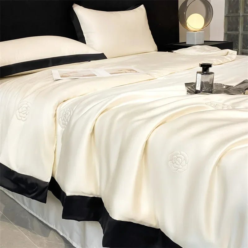 Rose Embroidered Comforter - King - myhomestore.com.pk