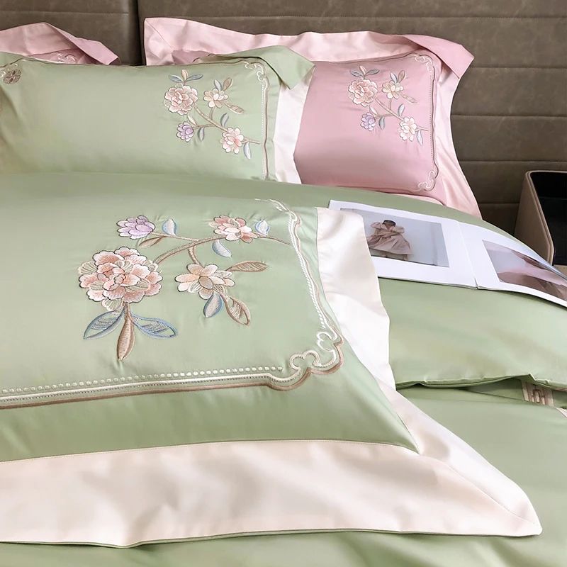 Rosewood Garden Floral Embroidery Duvet Set - myhomestore.com.pk