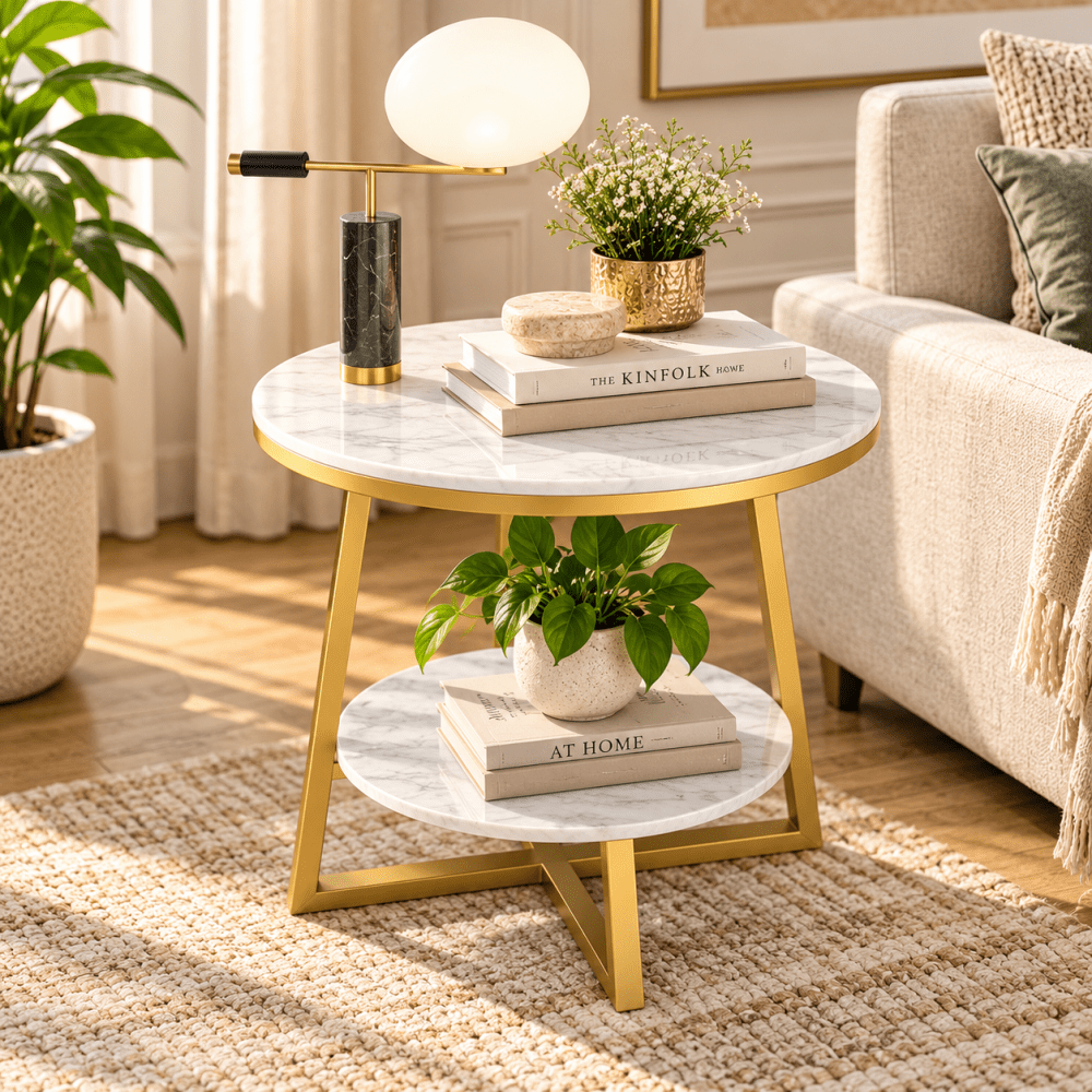 Round Coffee Table， - myhomestore.com.pk