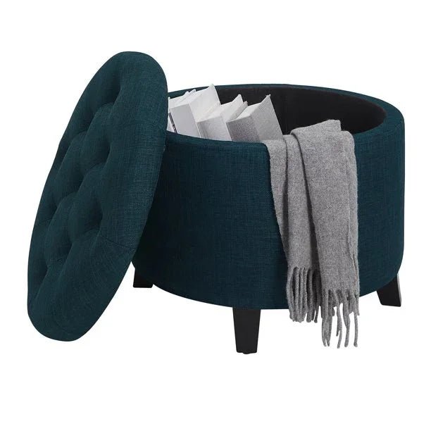 Round Storage Ottoman - myhomestore.com.pk