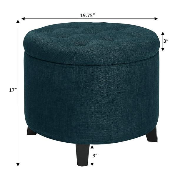 Round Storage Ottoman - myhomestore.com.pk