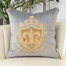 Royal Crest Embroidered Cushion Cover Style 1 - myhomestore.com.pk