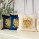 Royal Crest Embroidered Cushion Cover Style 1 - myhomestore.com.pk