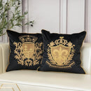 Royal Crest Embroidered Cushion Cover Style 1 - myhomestore.com.pk