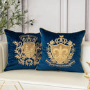 Royal Crest Embroidered Cushion Cover Style 2 - myhomestore.com.pk