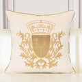Royal Crest Embroidered Cushion Cover Style 2 - myhomestore.com.pk