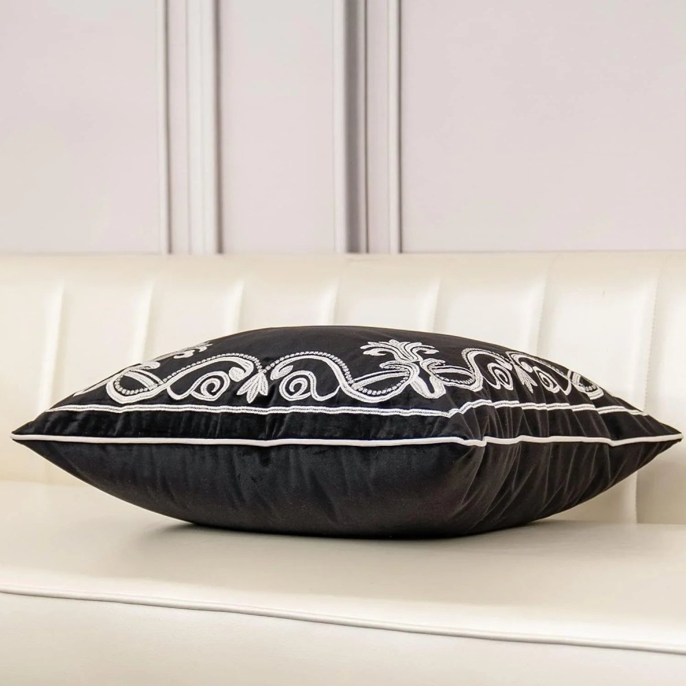 Royal Crest Embroidered Cushion Cover Style 3 - myhomestore.com.pk