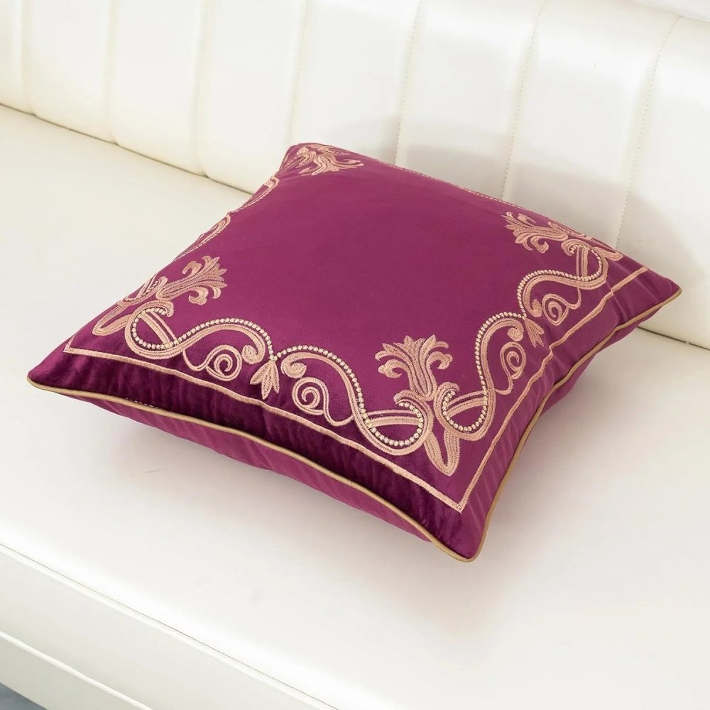 Royal Crest Embroidered Cushion Cover Style 3 - myhomestore.com.pk