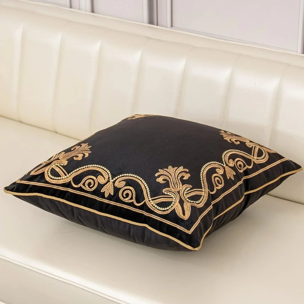 Royal Crest Embroidered Cushion Cover Style 3 - myhomestore.com.pk