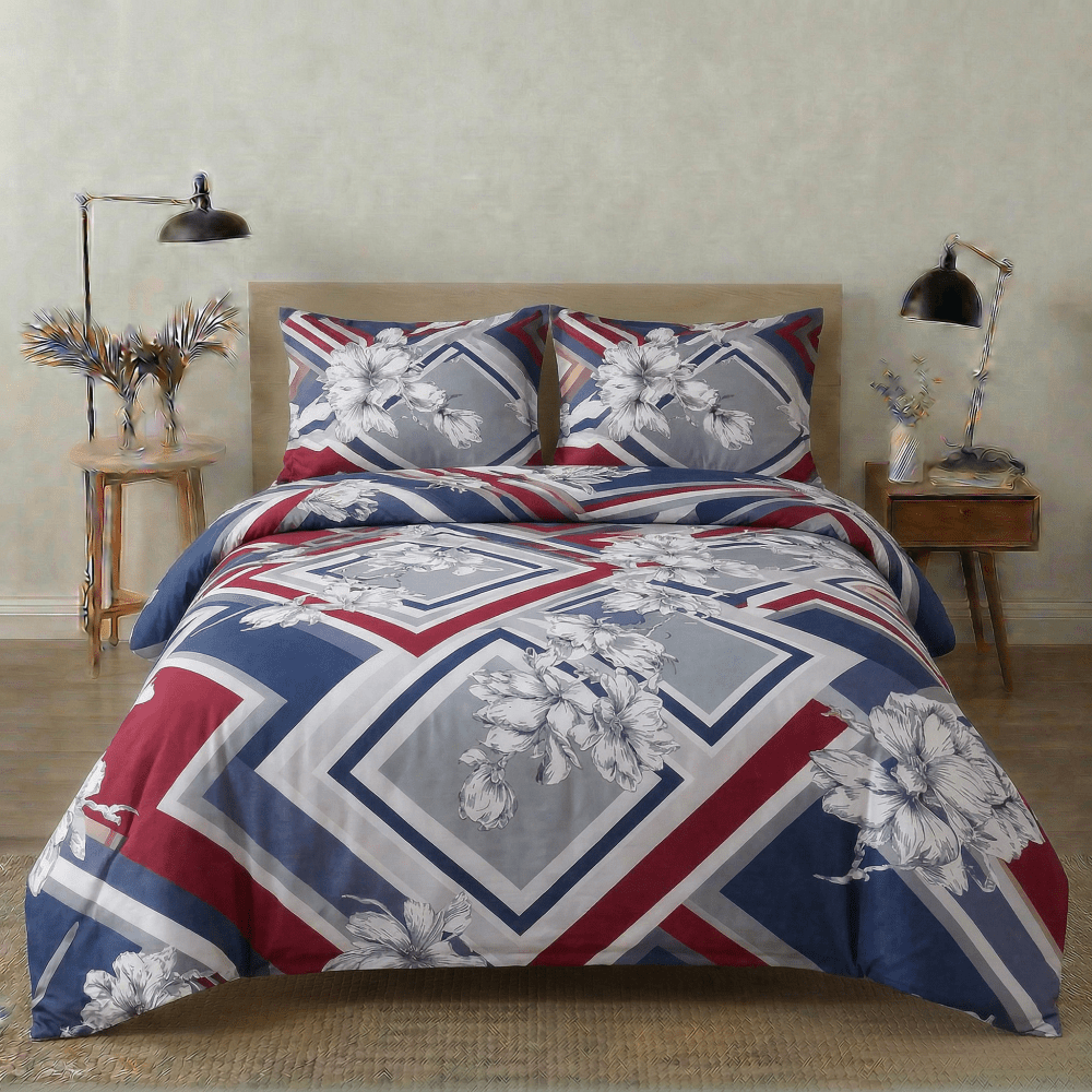 Royal Fusion Printed Bedsheet – King Size Bedding - myhomestore.com.pk