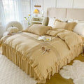 Ruffle With Pleat Duvet Set - myhomestore.com.pk