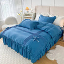 Ruffle With Pleat Duvet Set - myhomestore.com.pk