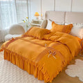 Ruffle With Pleat Duvet Set - myhomestore.com.pk