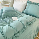 Ruffle With Pleat Duvet Set - myhomestore.com.pk