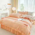 Ruffle With Pleat Duvet Set - myhomestore.com.pk