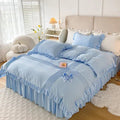 Ruffle With Pleat Duvet Set - myhomestore.com.pk