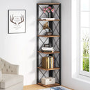 Multi-use 6 Tier Bookshelf Bookcase Mini Storage Rack Corner Shelf Home Decor - myhomestore.com.pk