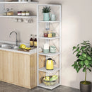 Multi-use 6 Tier Bookshelf Bookcase Mini Storage Rack Corner Shelf Home Decor - myhomestore.com.pk