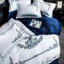 Cotton Satin Bed Linens Embroidery Duvet Set - myhomestore.com.pk